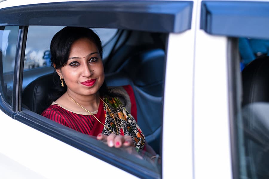 indian woman in uber
